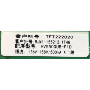 MAIN FUENTE PARA TV JVC / NUMERO DE PARTE BJM1-155212-1T4G / TPD.MT9602.PC822 / E0276C4ED54 / TFT222020 / DISPLAY HV550QUB-F1D / MODELO SI55URF